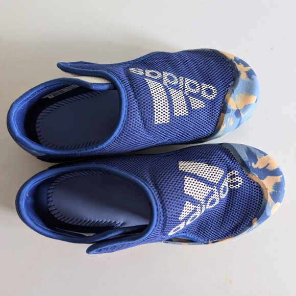 Adidas Kids Blue Water Shoes with Tan Camo Sole - Picture 2 of 5